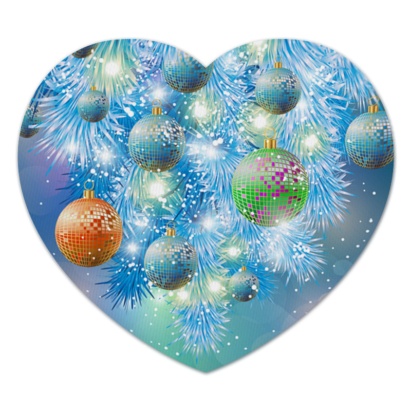 Printio Коврик для мышки (сердце) Новогодний