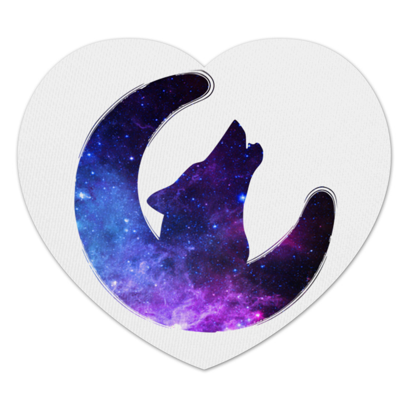 футболка унисекс сердце space oversize Printio Коврик для мышки (сердце) Space animals