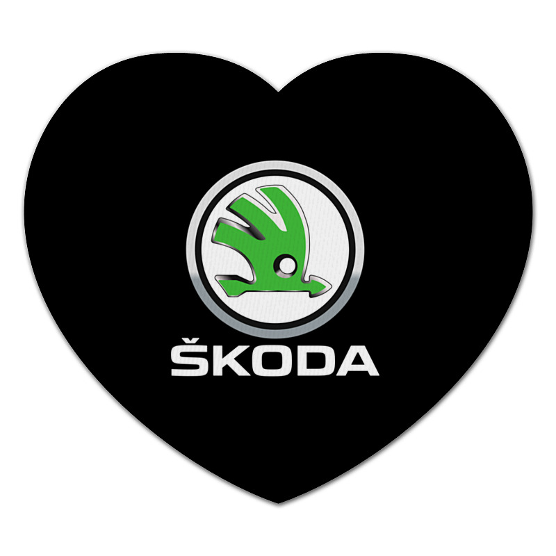 Printio Коврик для мышки (сердце) Skoda