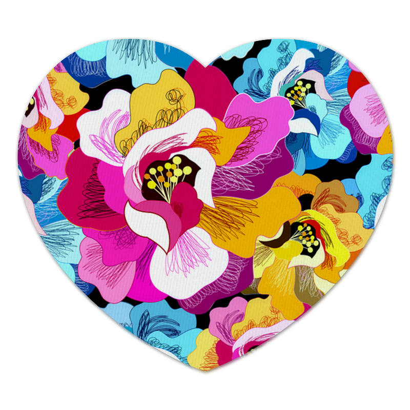 Printio Коврик для мышки (сердце) Цветы printio коврик для мышки сердце летние цветы