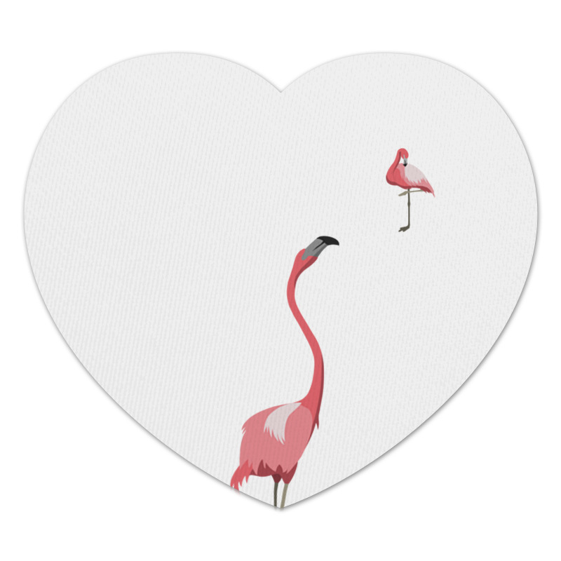 цена Printio Коврик для мышки (сердце) Тайная любовь розового фламинго