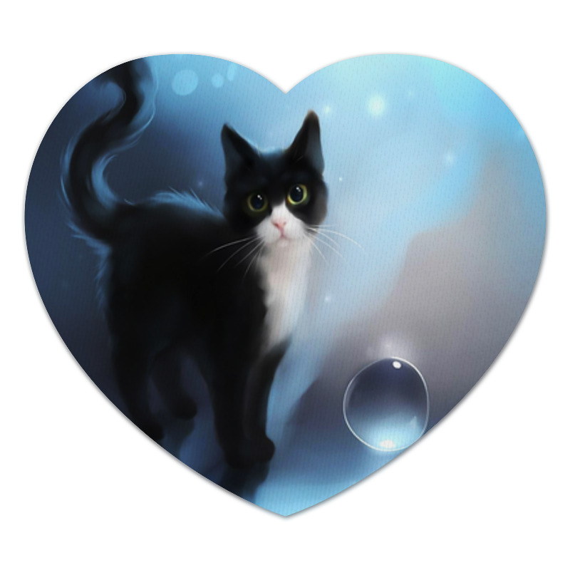 Printio Коврик для мышки (сердце) кошка
