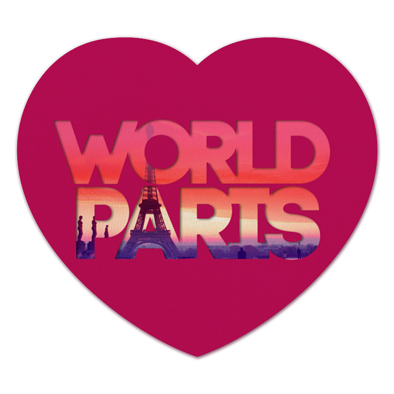 Printio Коврик для мышки (сердце) different world: paris printio тетрадь на скрепке different world paris
