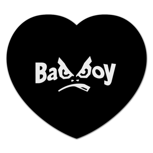 Заказать коврик для мышки в Москве. Коврик для мышки (сердце) Bad Boy от DESIGNER   - готовые дизайны и нанесение принтов.