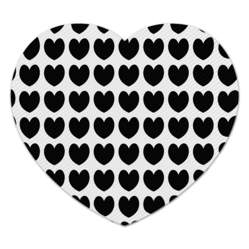 Заказать коврик для мышки в Москве. Коврик для мышки (сердце) Черные сердечки от THE_NISE  - готовые дизайны и нанесение принтов.
