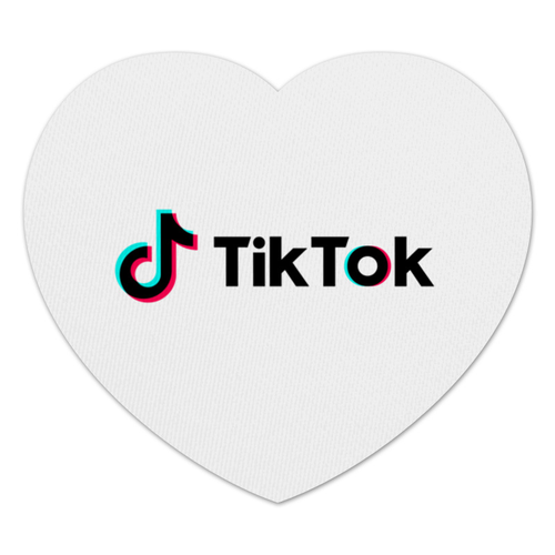 Заказать коврик для мышки в Москве. Коврик для мышки (сердце) TikTok  от DESIGNER   - готовые дизайны и нанесение принтов.