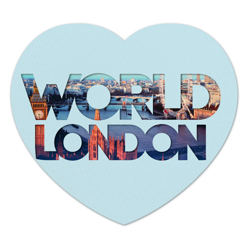 Заказать коврик для мышки в Москве. Коврик для мышки (сердце) "DIFFERENT WORLD": London от Octopuslabel - готовые дизайны и нанесение принтов.