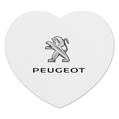 Заказать коврик для мышки в Москве. Коврик для мышки (сердце) PEUGEOT от DESIGNER   - готовые дизайны и нанесение принтов.