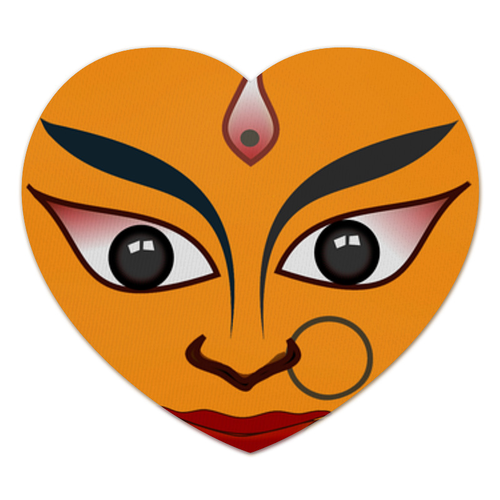 Заказать коврик для мышки в Москве. Коврик для мышки (сердце) Индийская богиня Дурга от Romario  - готовые дизайны и нанесение принтов.