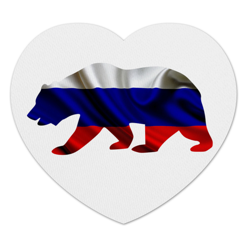 Заказать коврик для мышки в Москве. Коврик для мышки (сердце) Русский Медведь от FireFoxa - готовые дизайны и нанесение принтов.