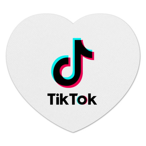 Заказать коврик для мышки в Москве. Коврик для мышки (сердце) TikTok  от DESIGNER   - готовые дизайны и нанесение принтов.