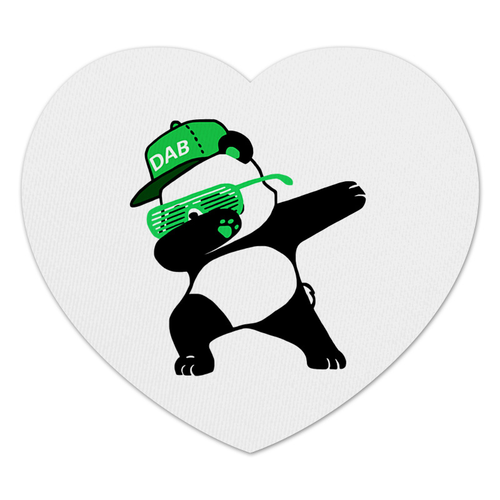 Заказать коврик для мышки в Москве. Коврик для мышки (сердце) Dab Panda  от DESIGNER   - готовые дизайны и нанесение принтов.
