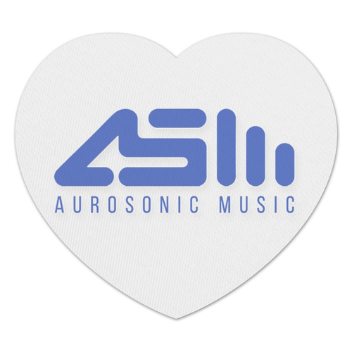 Заказать коврик для мышки в Москве. Коврик для мышки (сердце) MousePad Aurosonic music blue от Евгений Смирнов - готовые дизайны и нанесение принтов.