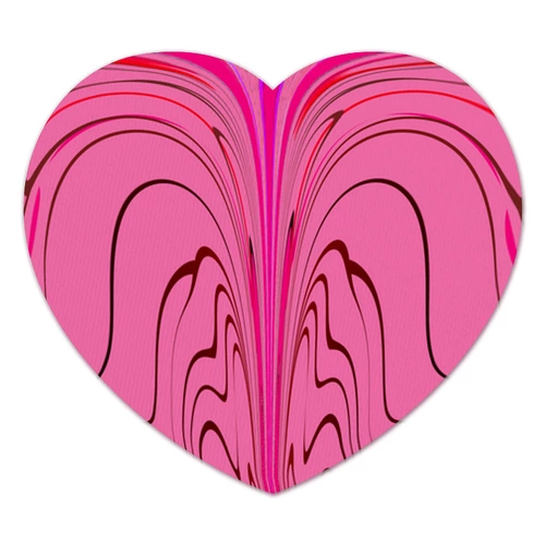Заказать коврик для мышки в Москве. Коврик для мышки (сердце) Розовые волны от Alexey Evsyunin - готовые дизайны и нанесение принтов.