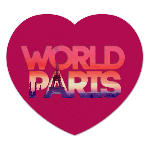 Заказать коврик для мышки в Москве. Коврик для мышки (сердце) "DIFFERENT WORLD": Paris от Octopuslabel - готовые дизайны и нанесение принтов.