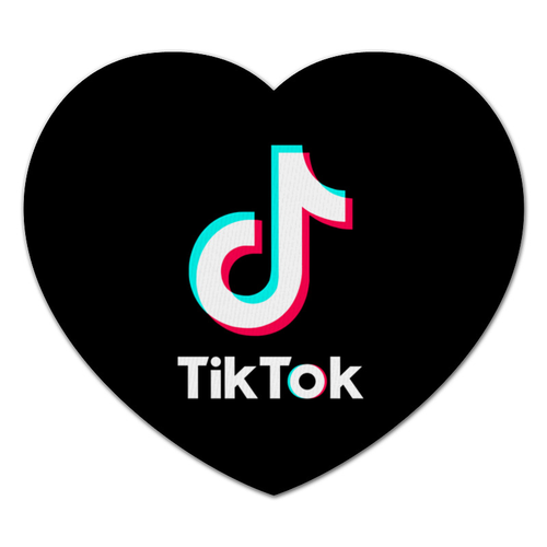 Заказать коврик для мышки в Москве. Коврик для мышки (сердце) TikTok  от DESIGNER   - готовые дизайны и нанесение принтов.