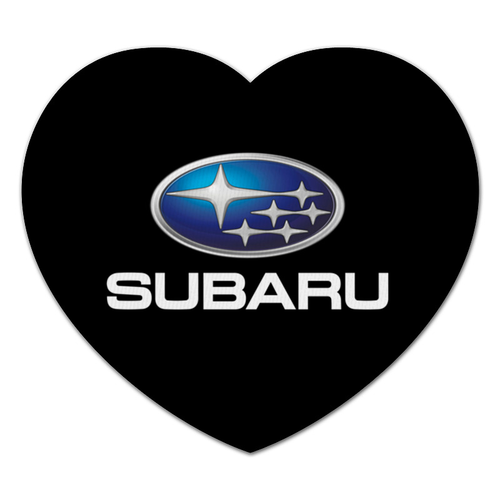 Заказать коврик для мышки в Москве. Коврик для мышки (сердце) SUBARU от DESIGNER   - готовые дизайны и нанесение принтов.