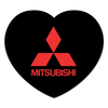 Заказать коврик для мышки в Москве. Коврик для мышки (сердце) MITSUBISHI от DESIGNER   - готовые дизайны и нанесение принтов.