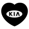 Заказать коврик для мышки в Москве. Коврик для мышки (сердце) KIA   от DESIGNER   - готовые дизайны и нанесение принтов.