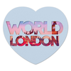 Заказать коврик для мышки в Москве. Коврик для мышки (сердце) "DIFFERENT WORLD": London от Octopuslabel - готовые дизайны и нанесение принтов.