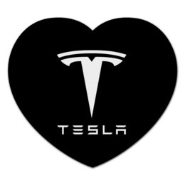 Заказать коврик для мышки в Москве. Коврик для мышки (сердце) TESLA от DESIGNER   - готовые дизайны и нанесение принтов.