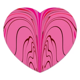 Заказать коврик для мышки в Москве. Коврик для мышки (сердце) Розовые волны от Alexey Evsyunin - готовые дизайны и нанесение принтов.