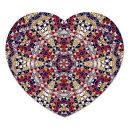 Заказать коврик для мышки в Москве. Коврик для мышки (сердце) Цветная мозаика от aviva - готовые дизайны и нанесение принтов.