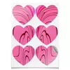Заказать наклейки в Москве. Наклейки-сердца 7.5x9.7 см Розовые волны от Alexey Evsyunin - готовые дизайны и нанесение принтов.