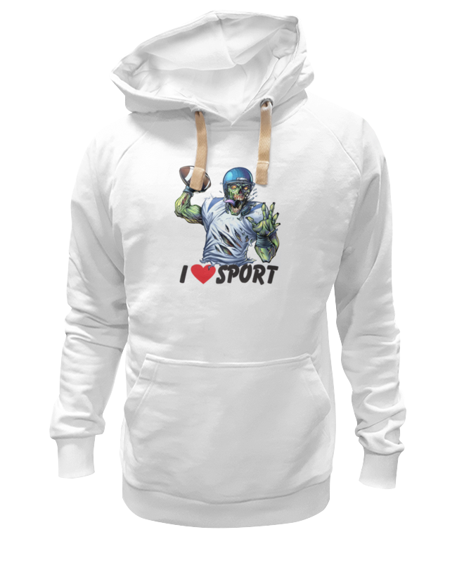 Printio Толстовка Wearcraft Premium унисекс Зомби спорт - я люблю спорт