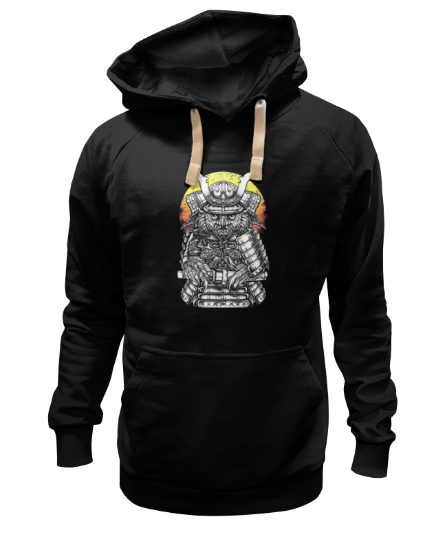printio футболка с полной запечаткой для девочек owl samurai сова самурай Printio Толстовка Wearcraft Premium унисекс Owl samurai / сова самурай