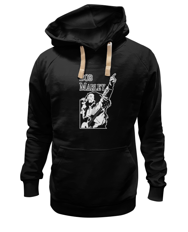 Толстовка Wearcraft Premium унисекс — цвет: ЧЁРНЫЙ, пол: МУЖ. Чёрная футболка с Бобом Марли. Почти память легендарного человека. Боб мы помним тебя!
