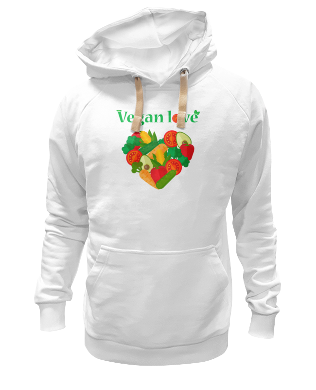 printio толстовка wearcraft premium унисекс i love vegan Printio Толстовка Wearcraft Premium унисекс Vegan love