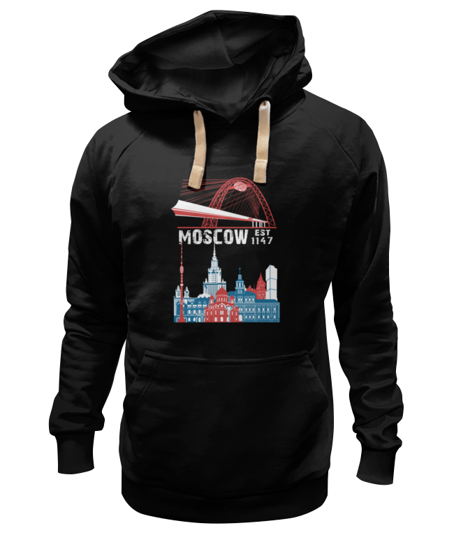 Printio Толстовка Wearcraft Premium унисекс Moscow. establshed in 1147 printio футболка wearcraft premium slim fit moscow establshed in 1147