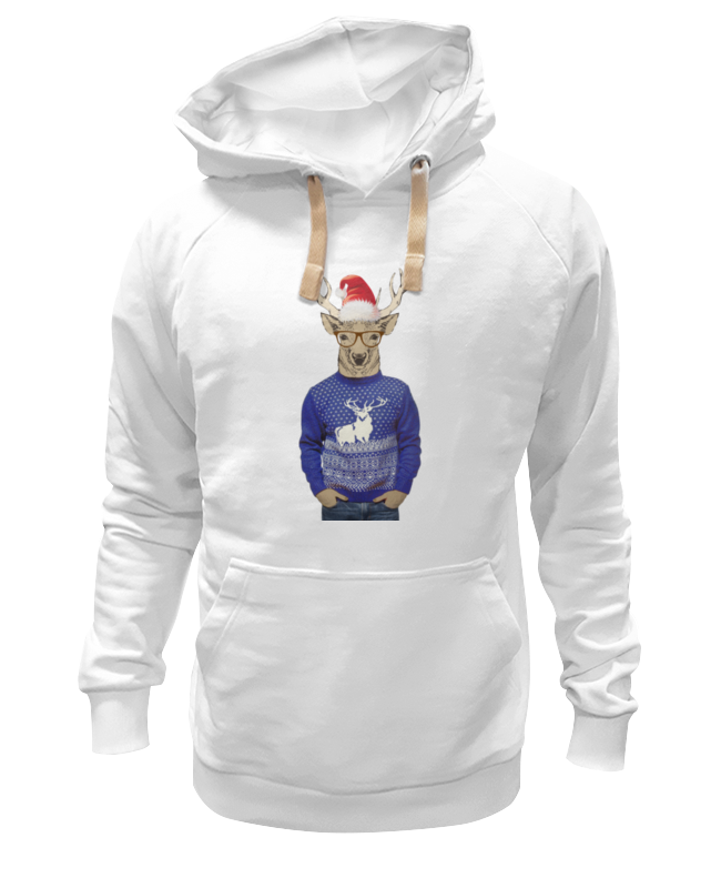 Printio Толстовка Wearcraft Premium унисекс С олень новогодний в свитере printio детская футболка классическая унисекс с олень новогодний в свитере