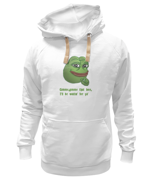 Printio Толстовка Wearcraft Premium унисекс Pepe the frog whant some love