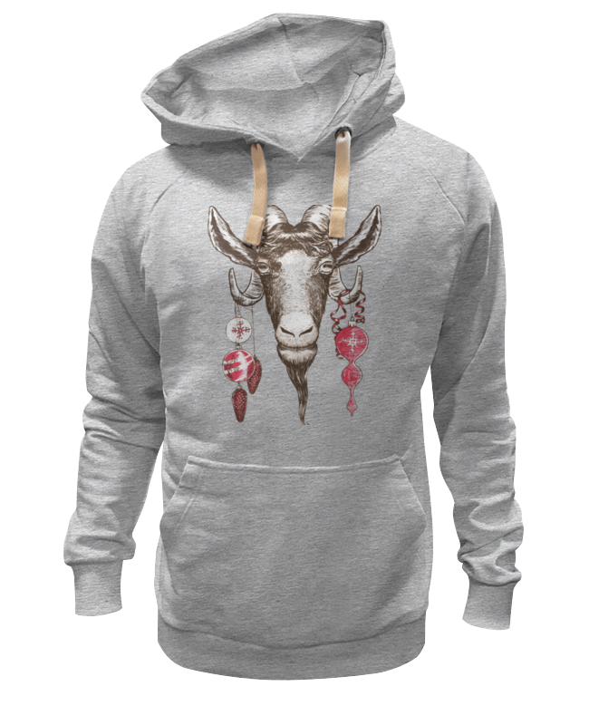 Printio Толстовка Wearcraft Premium унисекс Новогодняя коза 2015 printio футболка wearcraft premium коза дереза символ 2015