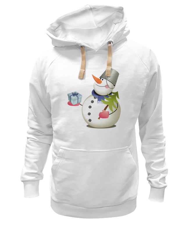 Printio Толстовка Wearcraft Premium унисекс Снеговик с сувениром.с новым годом. цена и фото