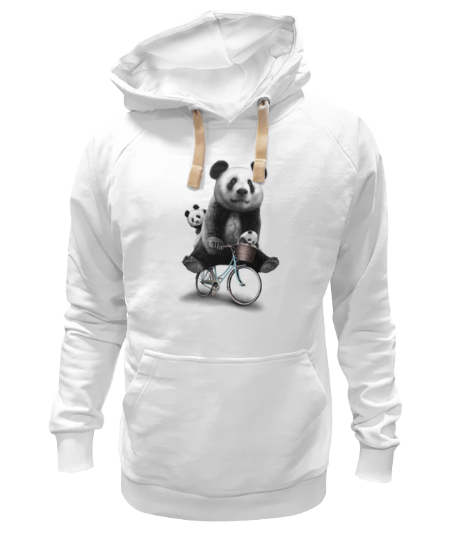 Printio Толстовка Wearcraft Premium унисекс Панда на велосипеде
