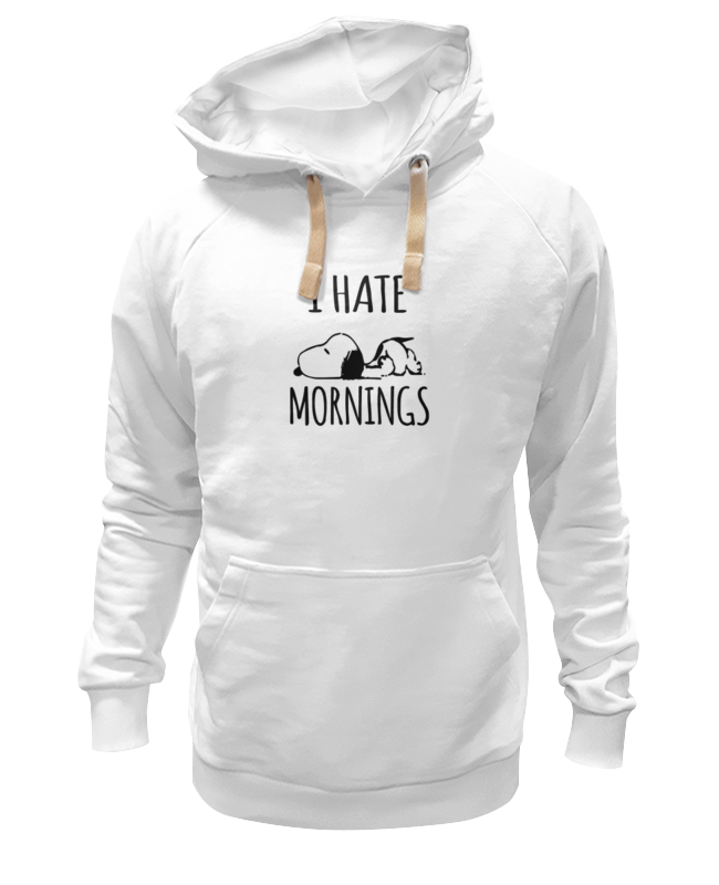 printio футболка классическая я ненавижу утро i hate mornings Printio Толстовка Wearcraft Premium унисекс Я ненавижу утро (i hate mornings)
