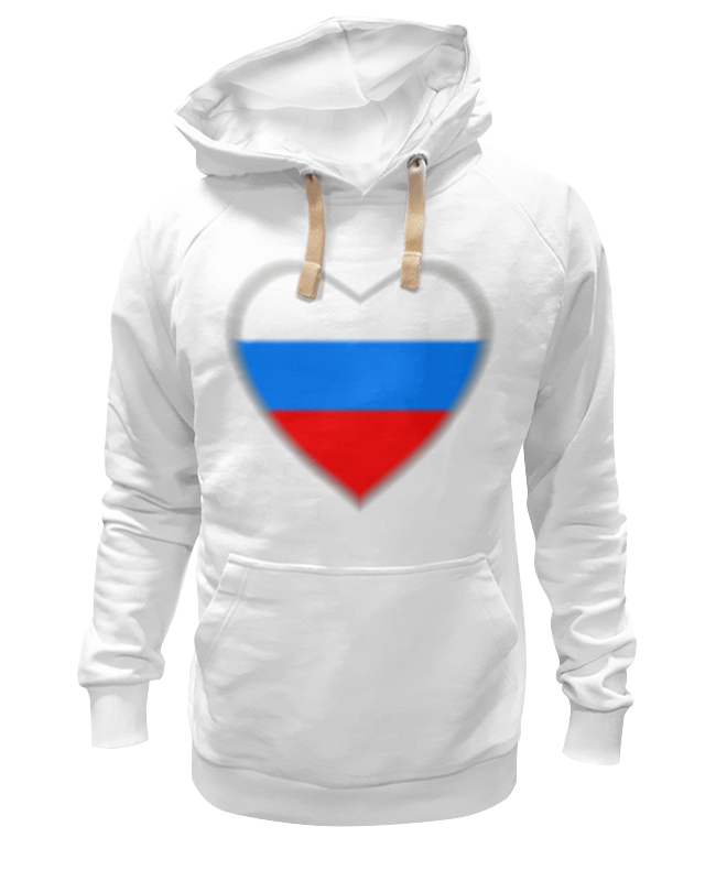 Printio Толстовка Wearcraft Premium унисекс Сердце - российский триколор очелье луна бело красное