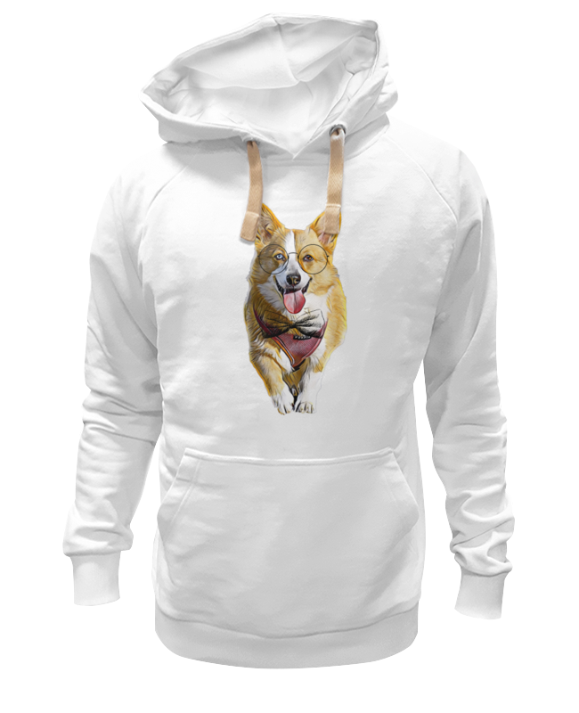 Printio Толстовка Wearcraft Premium унисекс Корги собака в очках мужская футболка веселая собака m белый