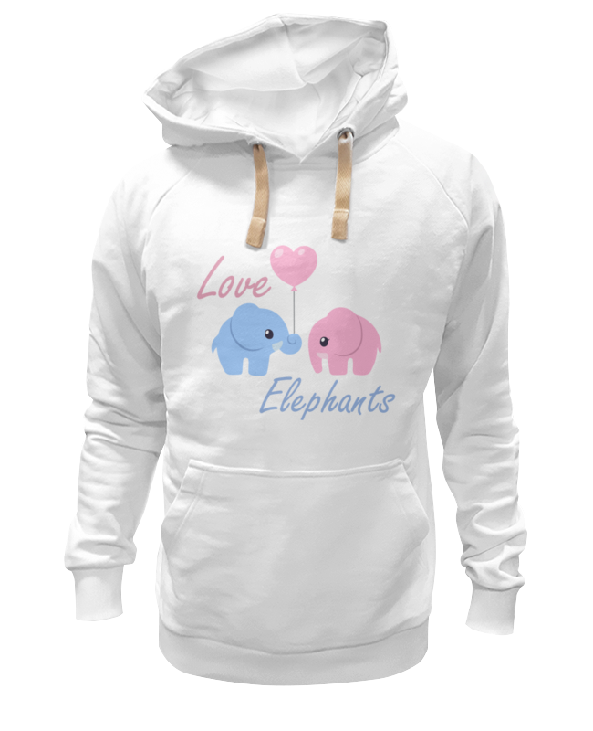 Printio Толстовка Wearcraft Premium унисекс Love elephants