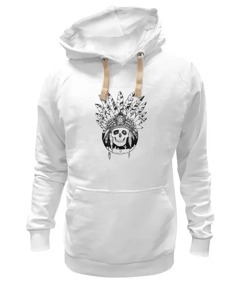 Заказать премиальную одежду в Москве. Толстовка Wearcraft Premium унисекс Череп индейца от mosya - готовые дизайны и нанесение принтов.