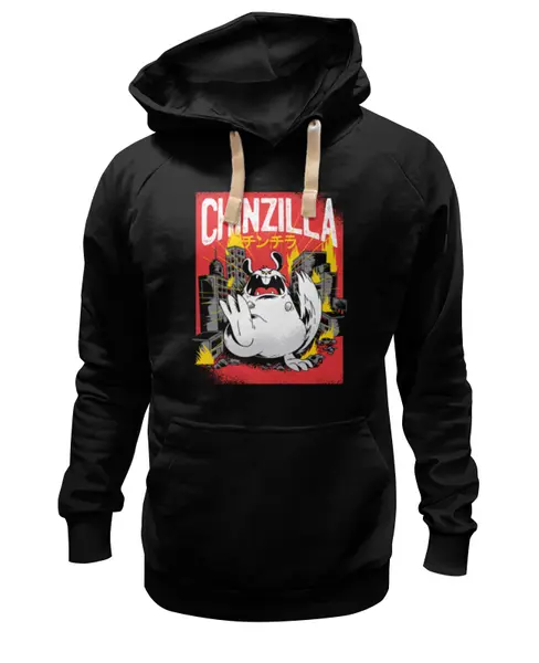 Заказать премиальную одежду в Москве. Толстовка Wearcraft Premium унисекс Chinzilla monster от Павел Павел - готовые дизайны и нанесение принтов.
