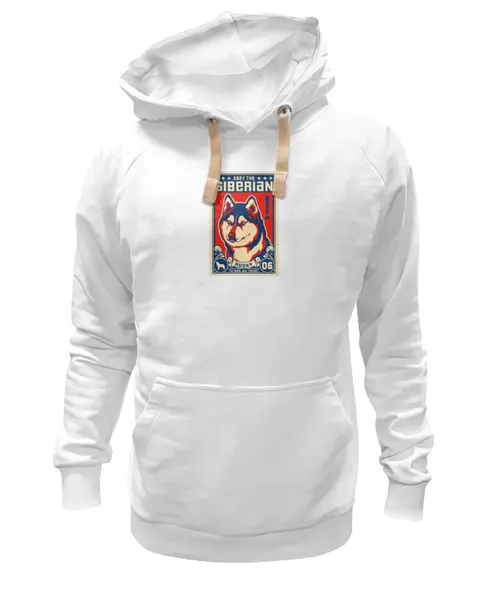Заказать премиальную одежду в Москве. Толстовка Wearcraft Premium унисекс Собака: SIBERIAN HUSKY от Виктор Гришин - готовые дизайны и нанесение принтов.