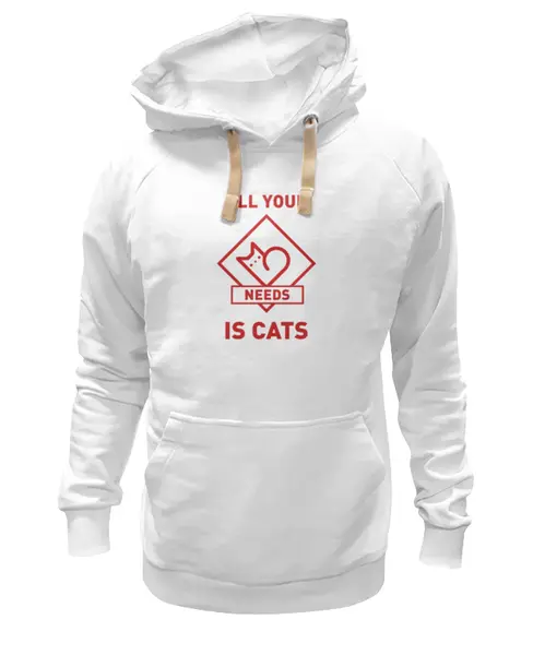 Заказать толстовку в Москве. Толстовка Wearcraft Premium унисекс All your needs is cats от catification - готовые дизайны и нанесение принтов.