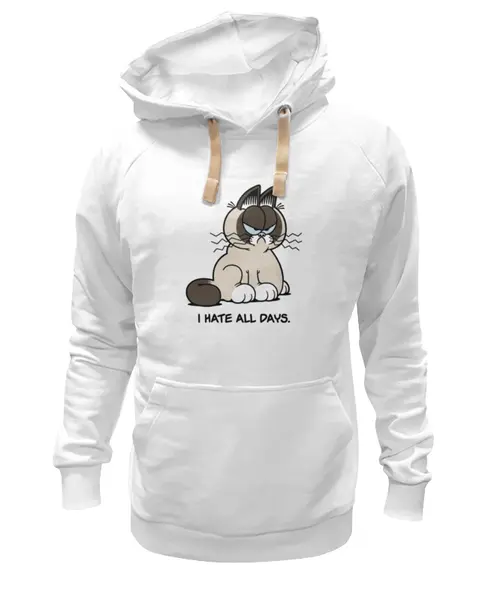 Заказать премиальную одежду в Москве. Толстовка Wearcraft Premium унисекс Грустный Кот (Grumpy Cat) от originals - готовые дизайны и нанесение принтов.