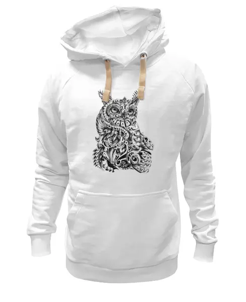 Заказать премиальную одежду в Москве. Толстовка Wearcraft Premium унисекс Сова тату от anna_bell - готовые дизайны и нанесение принтов.
