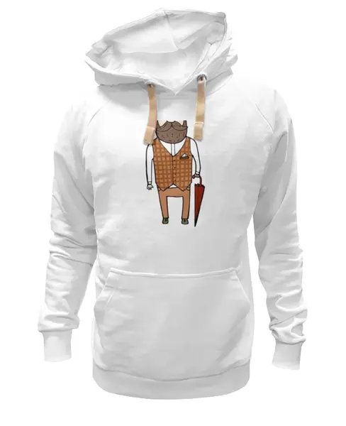 Заказать премиальную одежду в Москве. Толстовка Wearcraft Premium унисекс Джентльмен с зонтиком от merion_merion - готовые дизайны и нанесение принтов.