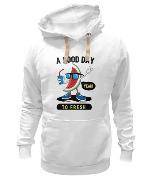 Заказать премиальную одежду в Москве. Толстовка Wearcraft Premium унисекс A good day to fresh от hideo_kojima - готовые дизайны и нанесение принтов.